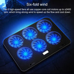 ICE COOREL Notebook Computer Base Speed Control Silent Six-fan Cooling Holder Cooling Rack, Style: Premium Edition, Style: Premium Edition(Lvory), Style: Premium Edition(Dazzling Red), Style: Premium Edition(Charm Powder), Style: Premium Edition(Black)