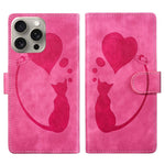 Pen Heart Cat Embossed Leather Phone Case, For iPhone 14 Plus, For iPhone 14, For iPhone 14 Pro, For iPhone 14 Pro Max, For iPhone 7 / 8 / SE 2022, For iPhone 13 Pro Max, For iPhone 13 Pro, For iPhone 13