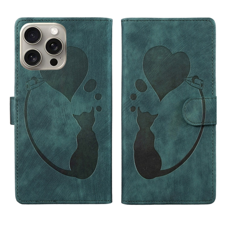 Pen Heart Cat Embossed Leather Phone Case, For iPhone 14 Plus, For iPhone 14, For iPhone 14 Pro, For iPhone 14 Pro Max, For iPhone 7 / 8 / SE 2022, For iPhone 13 Pro Max, For iPhone 13 Pro, For iPhone 13