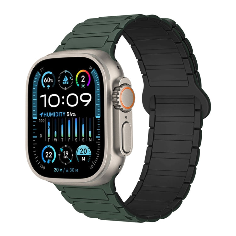 I-Shaped Magnetic Silicone Watch Band, For Apple Watch Series 9 45mm, For Apple Watch Series 9 41mm, For Apple Watch Ultra 49mm