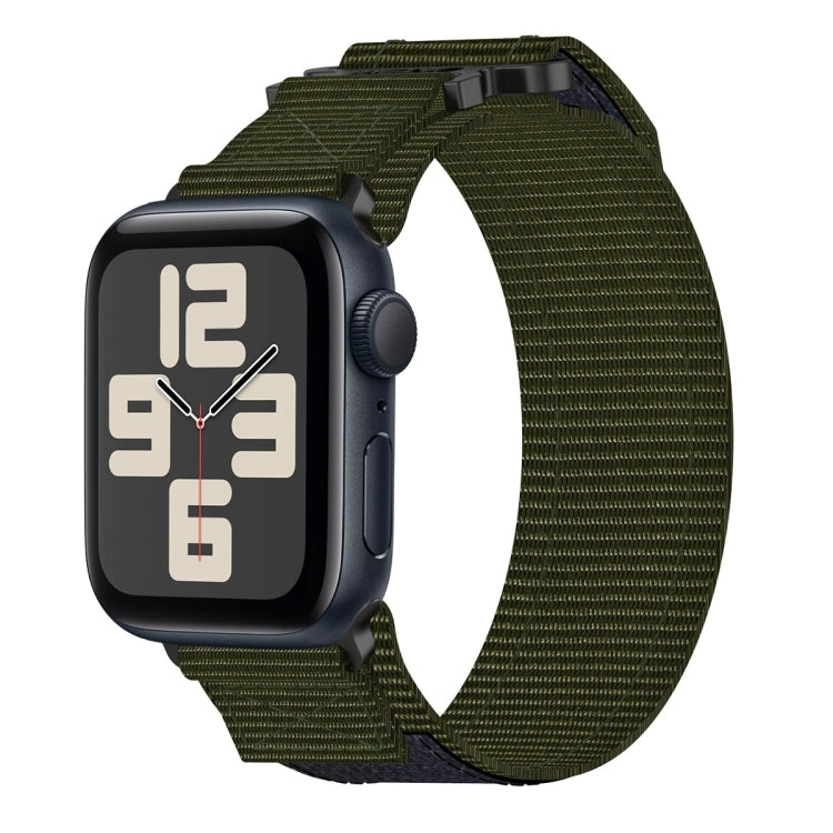 Nylon Hook And Loop Fastener Watch Band, For Apple Watch Series 10 46mm, For Apple Watch Series 10 42mm, For Apple Watch SE 2023 44mm, For Apple Watch SE 2023 40mm, For Apple Watch Ultra 2 49mm, For Apple Watch Series 9 45mm, For Apple Watch Series 9 4...