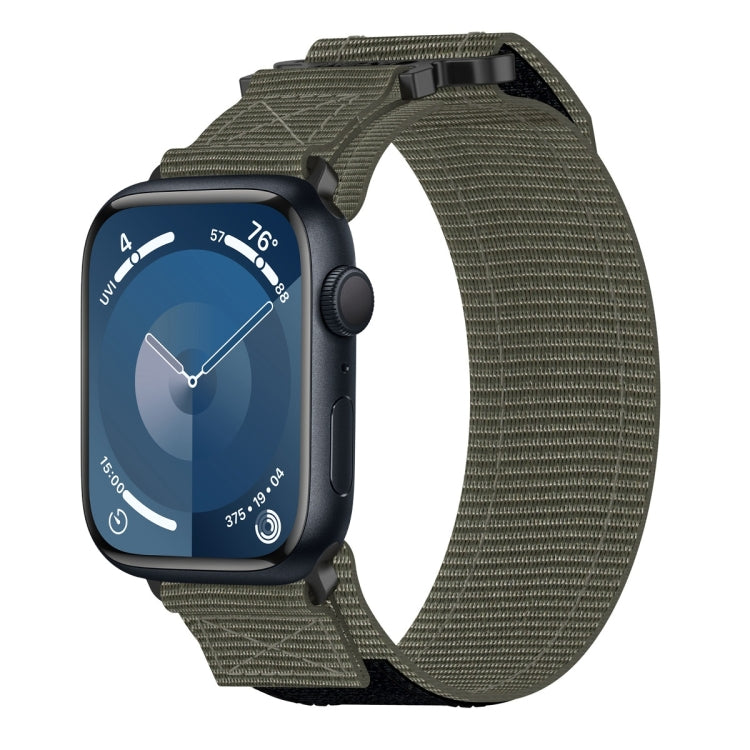 Nylon Hook And Loop Fastener Watch Band, For Apple Watch Series 10 46mm, For Apple Watch Series 10 42mm, For Apple Watch SE 2023 44mm, For Apple Watch SE 2023 40mm, For Apple Watch Ultra 2 49mm, For Apple Watch Series 9 45mm, For Apple Watch Series 9 4...