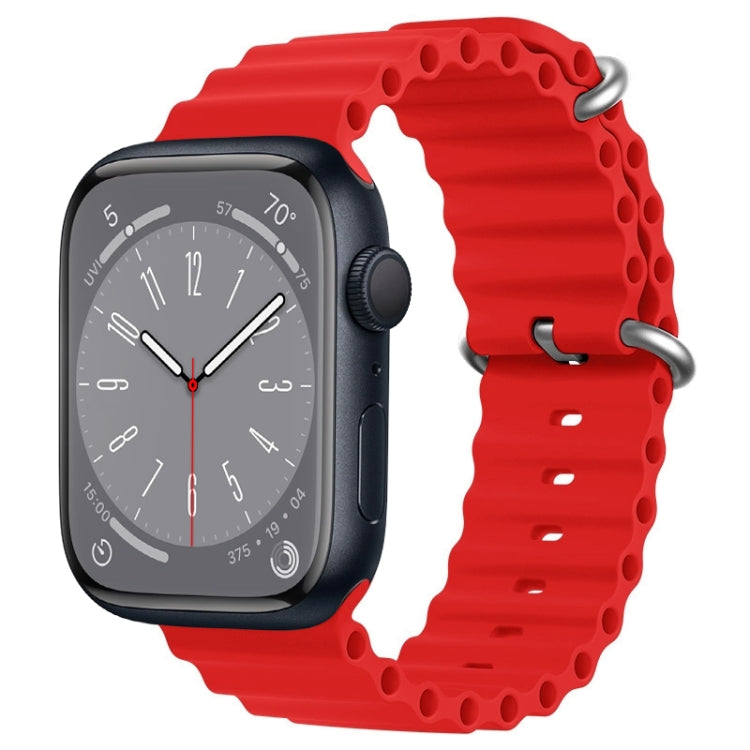ZGA Ocean Silicone Watch Band, For Apple Watch Series 10 46mm, For Apple Watch Series 10 42mm, For Apple Watch SE 2023 44mm, For Apple Watch Ultra 2 49mm, For Apple Watch Series 9 45mm, For Apple Watch Ultra 49mm, For Apple Watch Series 8 45mm         ...