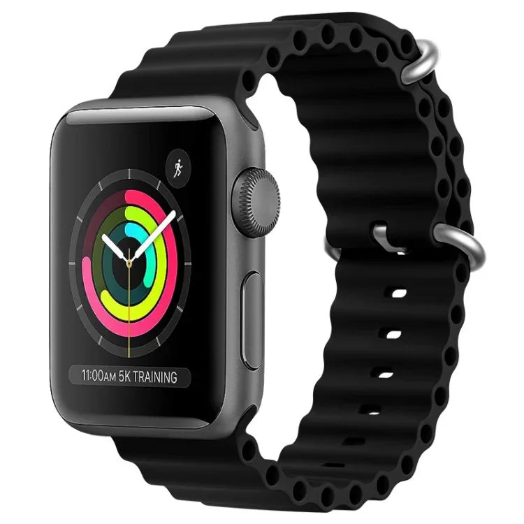 ZGA Ocean Silicone Watch Band, For Apple Watch Series 4 44mm, For Apple Watch Series 3 42mm, For Apple Watch Series 2 42mm, For Apple Watch 42mm