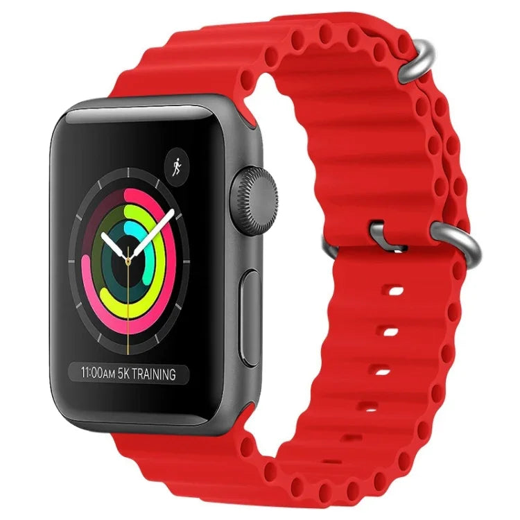 ZGA Ocean Silicone Watch Band, For Apple Watch Series 4 44mm, For Apple Watch Series 3 42mm, For Apple Watch Series 2 42mm, For Apple Watch 42mm