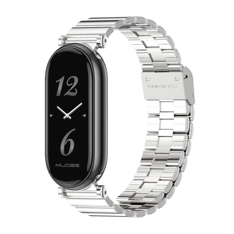 Mijobs GT4 Bamboo Buckle Metal Watch Band, For Xiaomi Smart Band 10 / 9 / 8