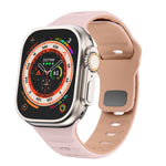 Wave Texture Reverse Buckle Silicone Watch Band, For Apple Watch Ultra 2 49mm, For Apple Watch Series 9 45mm, For Apple Watch Series 9 41mm, For Apple Watch Ultra 49mm