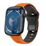 Wave Texture Reverse Buckle Silicone Watch Band, For Apple Watch Ultra 2 49mm, For Apple Watch Series 9 45mm, For Apple Watch Series 9 41mm, For Apple Watch Ultra 49mm