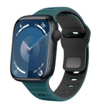 Wave Texture Reverse Buckle Silicone Watch Band, For Apple Watch Ultra 2 49mm, For Apple Watch Series 9 45mm, For Apple Watch Series 9 41mm, For Apple Watch Ultra 49mm