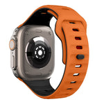 Wave Texture Reverse Buckle Silicone Watch Band, For Apple Watch Series 7 41mm, For Apple Watch Series 7 45mm, For Apple Watch SE 40mm, For Apple Watch SE 44mm