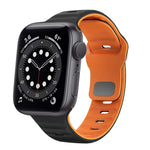 Wave Texture Reverse Buckle Silicone Watch Band, For Apple Watch Series 6 40mm, For Apple Watch Series 6 44mm, For Apple Watch Series 5 44mm, For Apple Watch Series 5 40mm