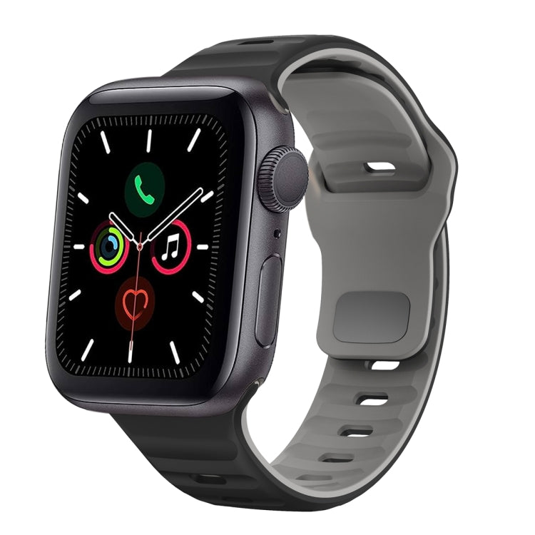 Wave Texture Reverse Buckle Silicone Watch Band, For Apple Watch Series 6 40mm, For Apple Watch Series 6 44mm, For Apple Watch Series 5 44mm, For Apple Watch Series 5 40mm