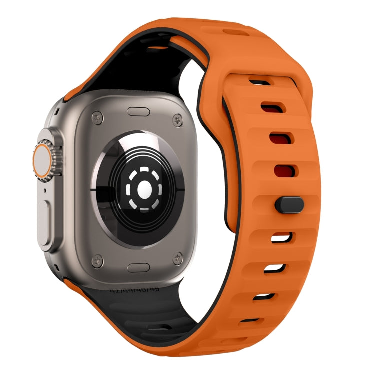 Wave Texture Reverse Buckle Silicone Watch Band, For Apple Watch Series 4 44mm, For Apple Watch Series 4 40mm, For Apple Watch Series 3 38mm, For Apple Watch Series 3 42mm