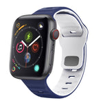 Wave Texture Reverse Buckle Silicone Watch Band, For Apple Watch Series 4 44mm, For Apple Watch Series 4 40mm, For Apple Watch Series 3 38mm, For Apple Watch Series 3 42mm