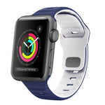 Wave Texture Reverse Buckle Silicone Watch Band, For Apple Watch Series 4 44mm, For Apple Watch Series 4 40mm, For Apple Watch Series 3 38mm, For Apple Watch Series 3 42mm