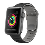 Wave Texture Reverse Buckle Silicone Watch Band, For Apple Watch Series 2 42mm, For Apple Watch Series 2 38mm, For Apple Watch 42mm, For Apple Watch 38mm