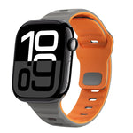 Wave Texture Reverse Buckle Silicone Watch Band, For Apple Watch Series 10 46mm, For Apple Watch Series 10 42mm, For Apple Watch SE 2023 44mm, For Apple Watch SE 2023 40mm
