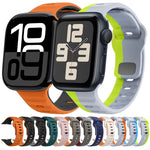 Wave Texture Reverse Buckle Silicone Watch Band, For Apple Watch Series 10 46mm, For Apple Watch Series 10 42mm, For Apple Watch SE 2023 44mm, For Apple Watch SE 2023 40mm