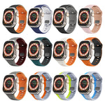Wave Texture Reverse Buckle Silicone Watch Band, For Apple Watch Ultra 2 49mm, For Apple Watch Series 9 45mm, For Apple Watch Series 9 41mm, For Apple Watch Ultra 49mm