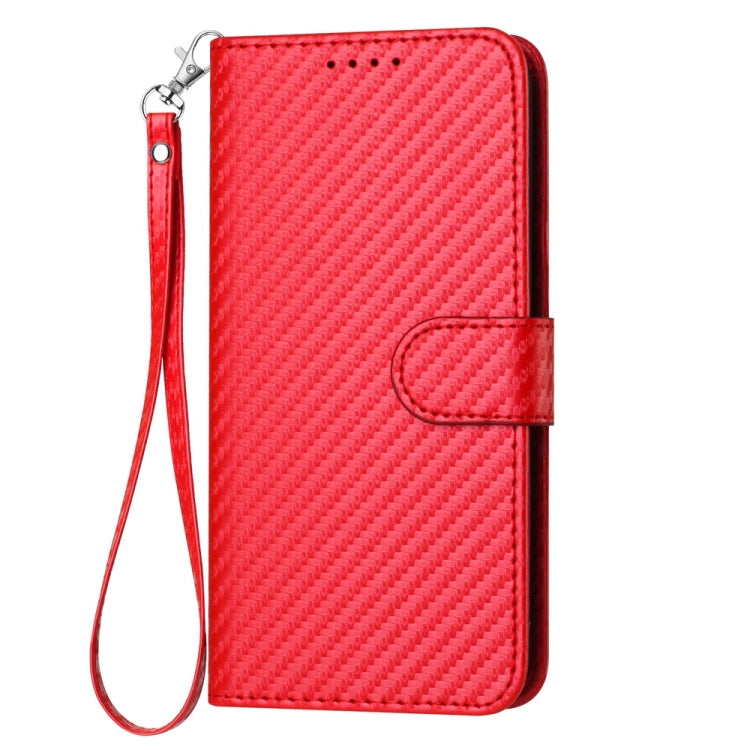 YX0070 Carbon Fiber Buckle Leather Phone Case with Lanyard, For iPhone 12 mini, For iPhone 11 Pro Max, For iPhone 11, For iPhone 11 Pro, For iPhone X / XS, For iPhone XR