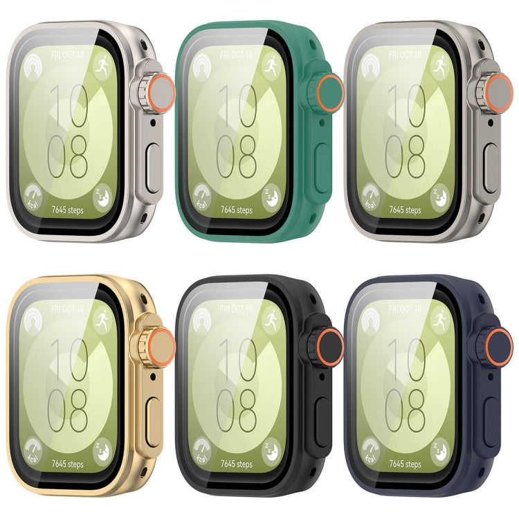 PC + Tempered Glass Film Full Coverage Watch Protective Case, For Huawei Watch Fit3