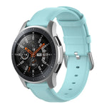 22mm Leather Strap with Round Tail Buckle, For Ticwatch Pro 2020, For Huawei Watch GT2E, For Samsung Galaxy Watch 3 45mm