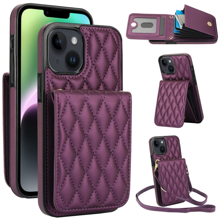 YM015 Crossbody Rhombic Card Bag RFID Phone Case, For iPhone 14 Pro Max, For iPhone 13 Pro Max, For iPhone 13 Pro, For iPhone 13, For iPhone 12 / 12 Pro, For iPhone 12 Pro Max, For iPhone 11 Pro Max, For iPhone 11