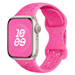 Hole Style Butterfly Buckle Camouflage Silicone Watch Band, For Apple Watch Series 7 41mm, For Apple Watch Series 7 45mm, For Apple Watch SE 40mm, For Apple Watch SE 44mm