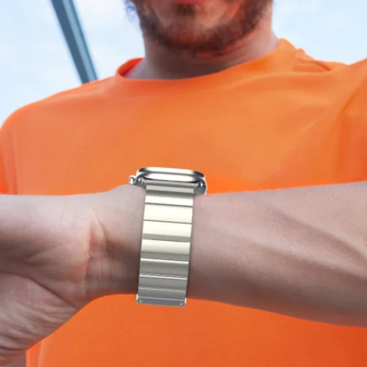 One-Bead Magnetic Buckle Titanium Metal Watch Band, For Apple Watch Series 10 46mm, For Apple Watch Series 10 42mm, For Apple Watch SE 2023 44mm, For Apple Watch SE 2023 40mm, For Apple Watch Ultra 2 49mm, For Apple Watch Series 9 45mm                 ...