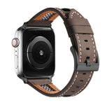 Mesh Calfskin Genuine Leather Watch Band, For Apple Watch 42mm, For Apple Watch 38mm