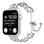 Rhinestone Metal Bracelet Watch Band, For Apple Watch SE 40mm, For Apple Watch SE 44mm, For Apple Watch Series 6 40mm, For Apple Watch Series 6 44mm, For Apple Watch Series 5 44mm, For Apple Watch Series 5 40mm, For Apple Watch Series 4 44mm           ...