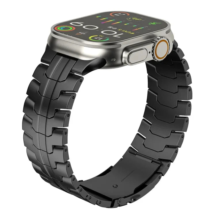 Double Lock Buckle Turtle Titanium Steel Watch Band, For Apple Watch SE 2023 44mm, For Apple Watch SE 2023 40mm, For Apple Watch Ultra 2 49mm, For Apple Watch Series 9 45mm, For Apple Watch Series 9 41mm, For Apple Watch Ultra 49mm                     ...