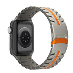 Double Lock Buckle Turtle Titanium Steel Watch Band, For Apple Watch SE 2023 44mm, For Apple Watch SE 2023 40mm, For Apple Watch Ultra 2 49mm, For Apple Watch Series 9 45mm, For Apple Watch Series 9 41mm, For Apple Watch Ultra 49mm                     ...