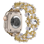 Beaded Pearl Gemstone Bracelet Watch Band, For Apple Watch SE 2023 44mm, For Apple Watch SE 2023 40mm, For Apple Watch Ultra 2 49mm, For Apple Watch Series 9 45mm, For Apple Watch Series 9 41mm, For Apple Watch Ultra 49mm, For Apple Watch Series 8 41mm...