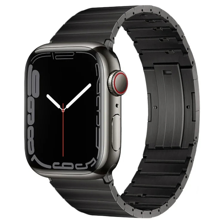 PG65 Single Bead Bamboo Joint Spring Bars Titanium Metal Watch Band, For Apple Watch Series 10 46mm, For Apple Watch Series 10 42mm, For Apple Watch SE 2023 44mm, For Apple Watch SE 2023 40mm, For Apple Watch Ultra 2 49mm, For Apple Watch Series 9 45mm...