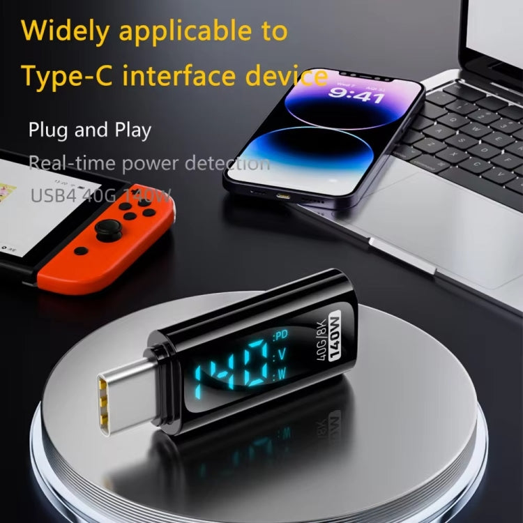 Charging Adapter with Digital Display, 8 Pin Male to Type-C Female 35W, Type-C Male to 8 Pin Female 35W, Type-C Male to Type-C Female 140W