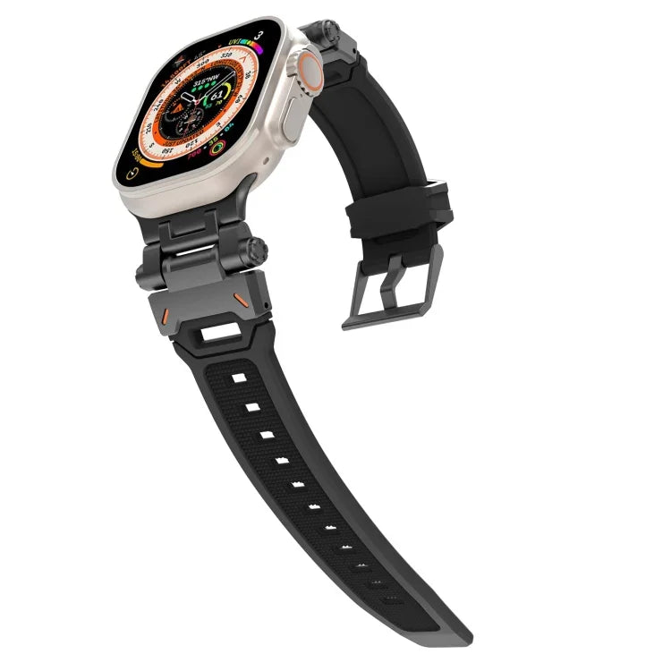 Stainless Steel Connector TPU Watch Band, For Apple Watch SE 2023 44mm, For Apple Watch Ultra 2 49mm