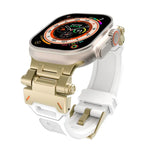 Stainless Steel Connector TPU Watch Band, For Apple Watch SE 2023 44mm, For Apple Watch Ultra 2 49mm