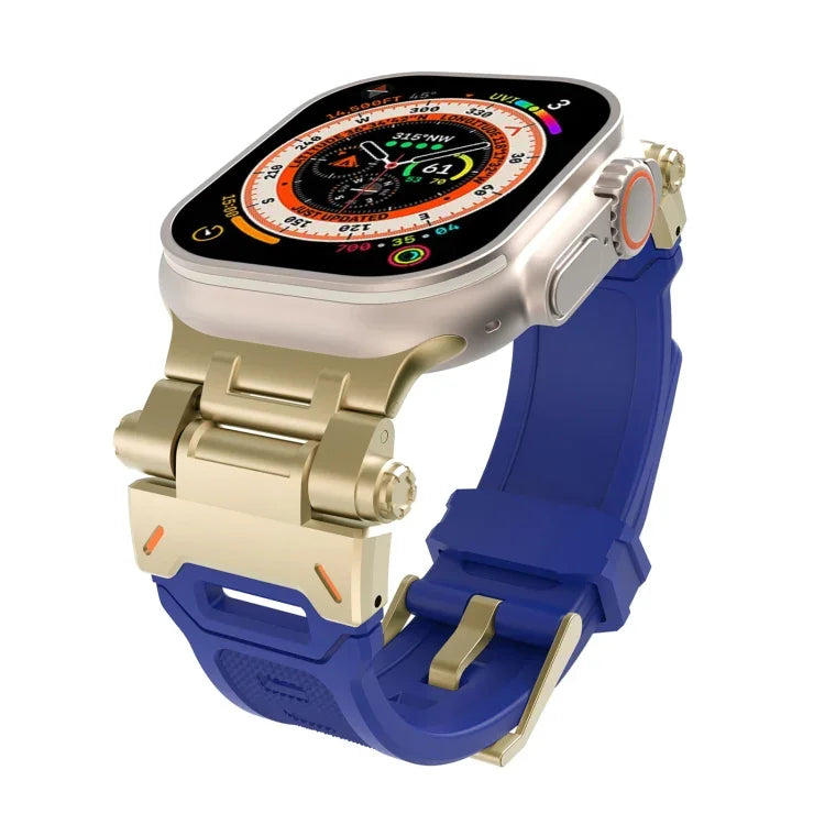 Stainless Steel Connector TPU Watch Band, For Apple Watch SE 2023 44mm, For Apple Watch Ultra 2 49mm