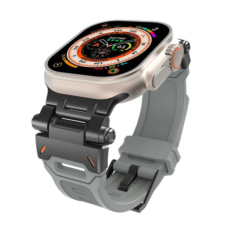 Stainless Steel Connector TPU Watch Band, For Apple Watch Series 9 45mm, For Apple Watch Ultra 49mm