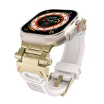 Stainless Steel Connector TPU Watch Band, For Apple Watch Series 9 45mm, For Apple Watch Ultra 49mm