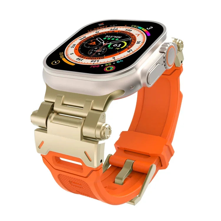 Stainless Steel Connector TPU Watch Band, For Apple Watch Series 9 45mm, For Apple Watch Ultra 49mm