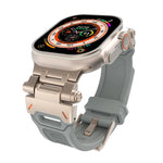 Stainless Steel Connector TPU Watch Band, For Apple Watch Series 9 45mm, For Apple Watch Ultra 49mm