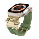 Stainless Steel Connector TPU Watch Band, For Apple Watch Series 7 45mm, For Apple Watch SE 44mm