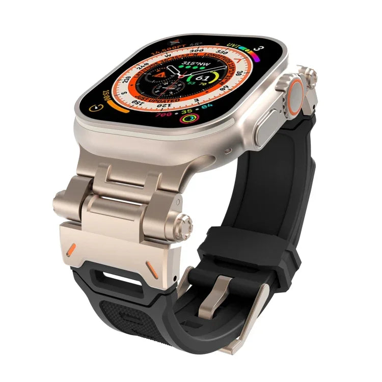 Stainless Steel Connector TPU Watch Band, For Apple Watch Series 6 44mm, For Apple Watch Series 5 44mm
