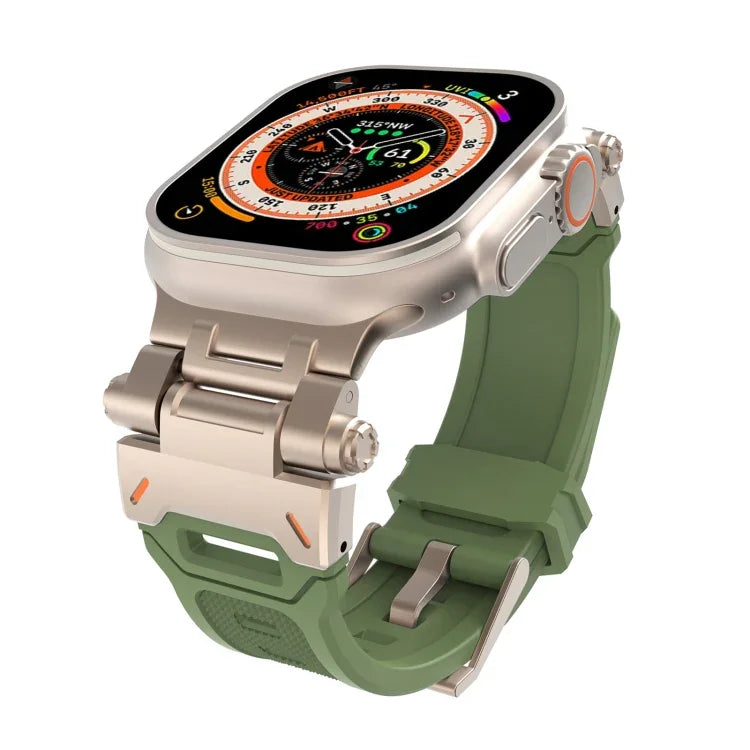 Stainless Steel Connector TPU Watch Band, For Apple Watch Series 6 44mm, For Apple Watch Series 5 44mm