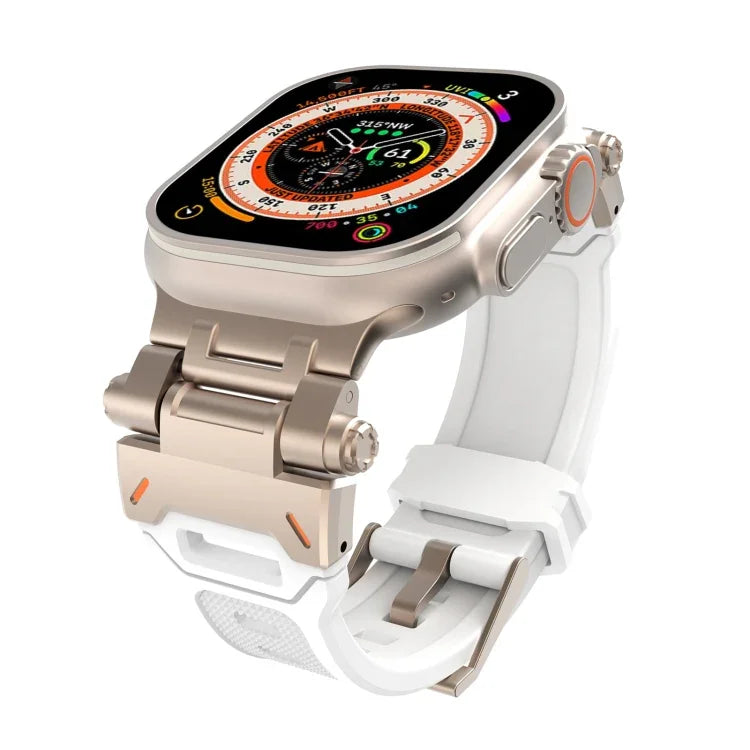 Stainless Steel Connector TPU Watch Band, For Apple Watch Series 4 44mm, For Apple Watch Series 3 42mm