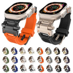 Stainless Steel Connector TPU Watch Band, For Apple Watch Series 9 45mm, For Apple Watch Ultra 49mm