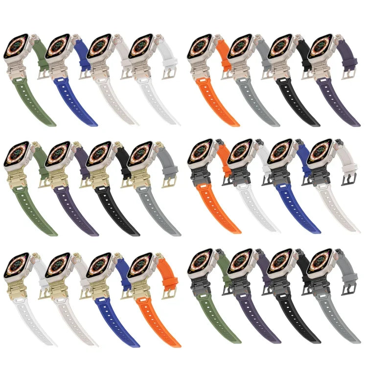 Stainless Steel Connector TPU Watch Band, For Apple Watch Series 6 44mm, For Apple Watch Series 5 44mm