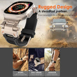 Stainless Steel Connector TPU Watch Band, For Apple Watch SE 2023 44mm, For Apple Watch Ultra 2 49mm